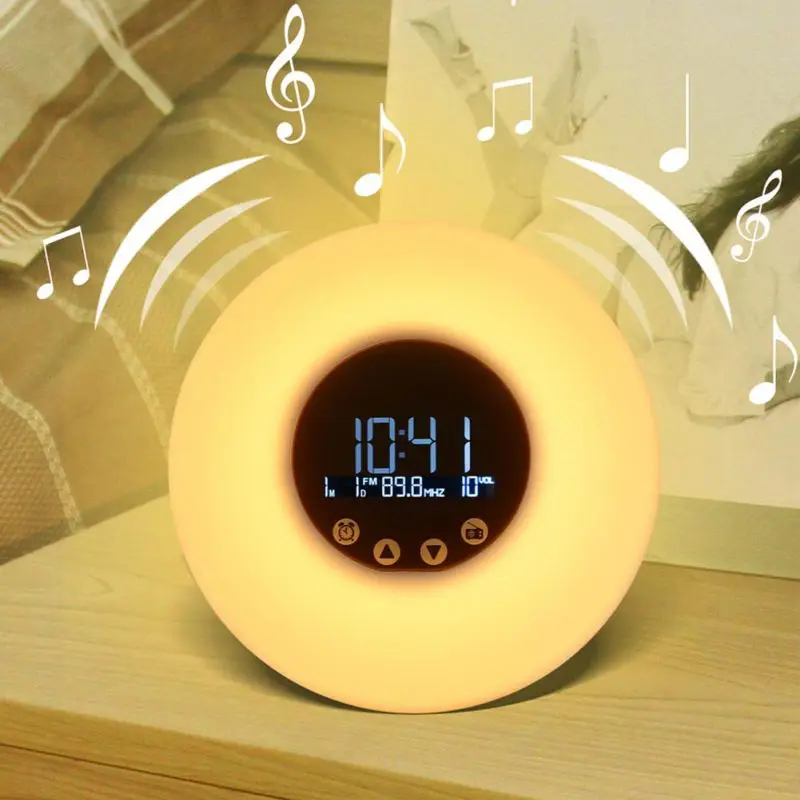 

New Arrival Student Fashion LED Wake-up Sleep Physiotherapy Atmosphere Light Dimming Color Eye Bed Bedroom Lamp