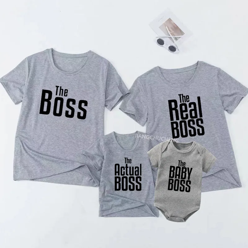 Funny Family Matching T-shirts Summer Cotton Matching Mom Dad and Kids Shirts Baby Bodysuits Family Picture Outfits Gift Clothes 4