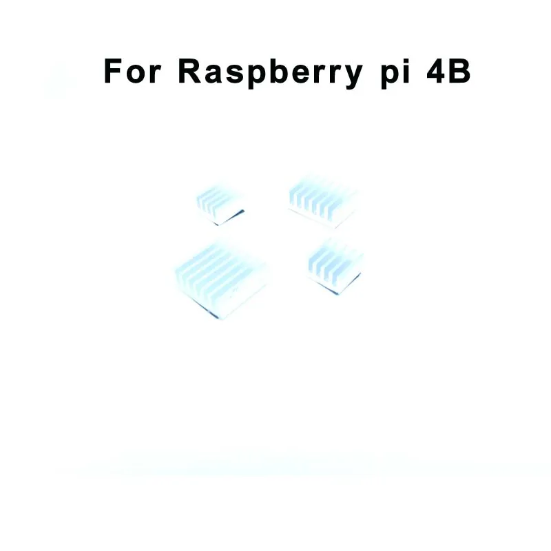 4 шт. для Raspberry Pi 4B алюминиевый кулер радиатор комплект для Raspberry Pi 4 - Цвет: Silver