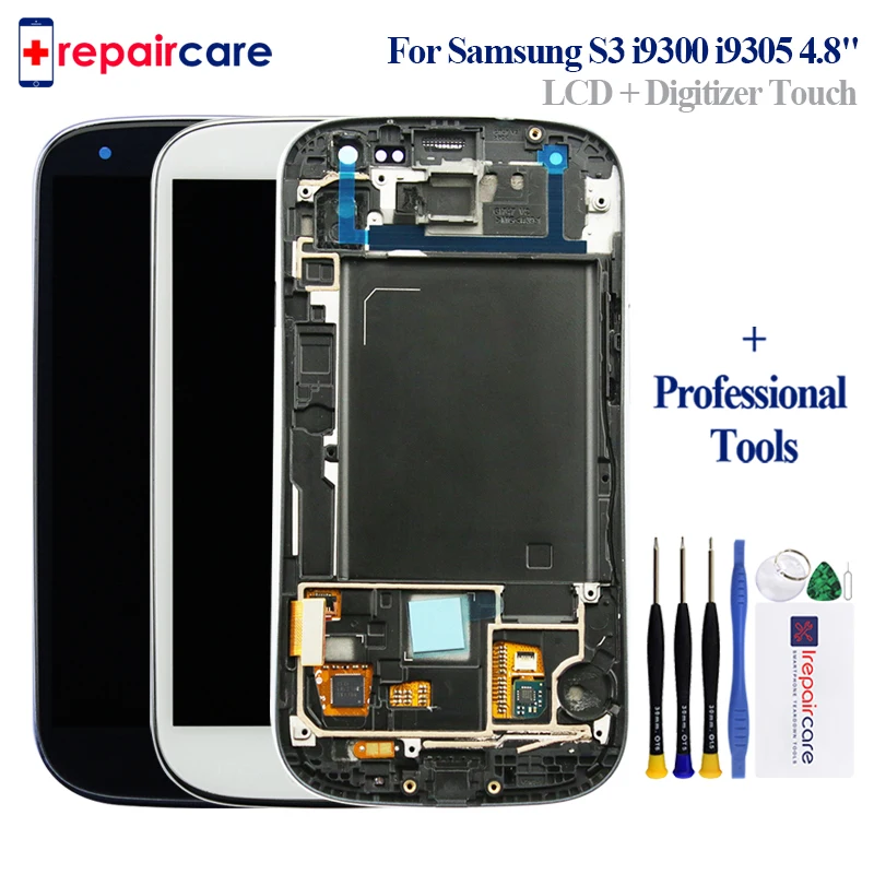 Бесплатная доставка 100% протестированный ЖК-дисплей Super AMOLED для Samsung S3 I9300 ЖК-экран