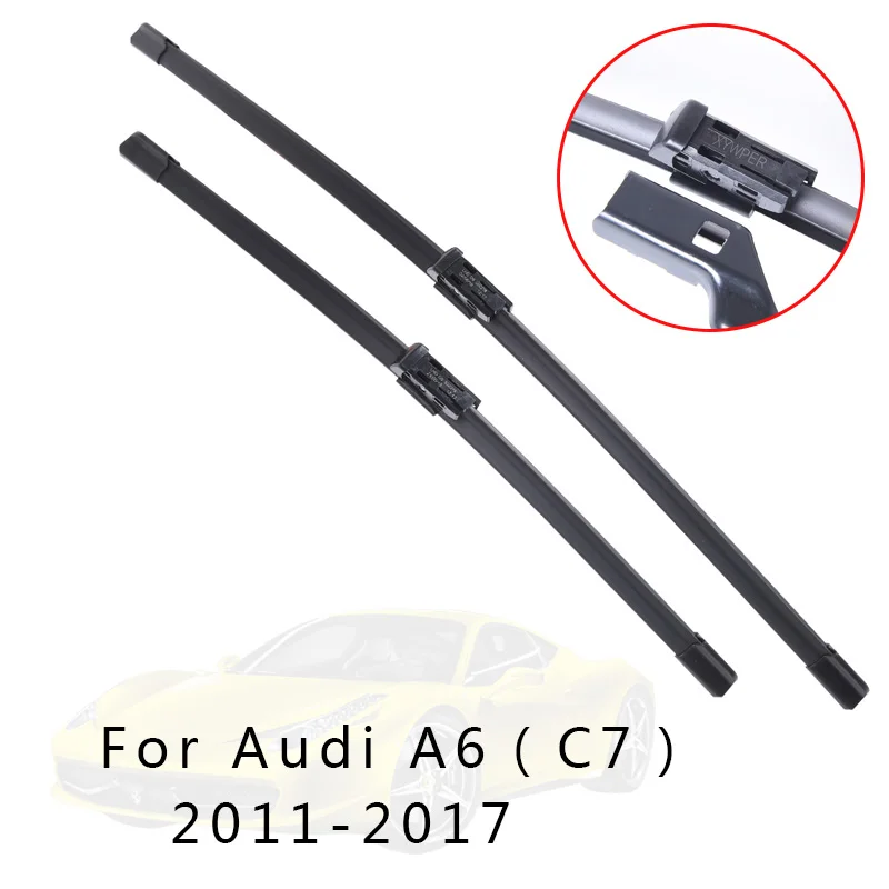 Winshield Стеклоочистители Лезвия для Audi A6 C5/C6/C7 от 1997 1998 1999 2000 до стеклоочиститель автомобильные аксессуары оптом - Цвет: Audi A6 C7