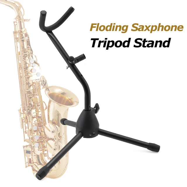 IRIN High Quality Professional Tubular Construction Folding Saxophone Tripod Floor Stand Holder Alto Sax Rack Accessories