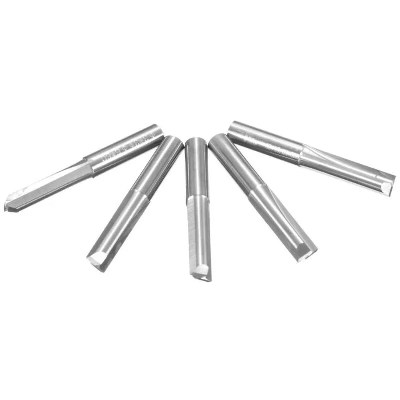 

5pc Double Two Flute Straight Router Bits Milling Tool End Mill Cutting Dia 6mm Tungsten Steel high quality