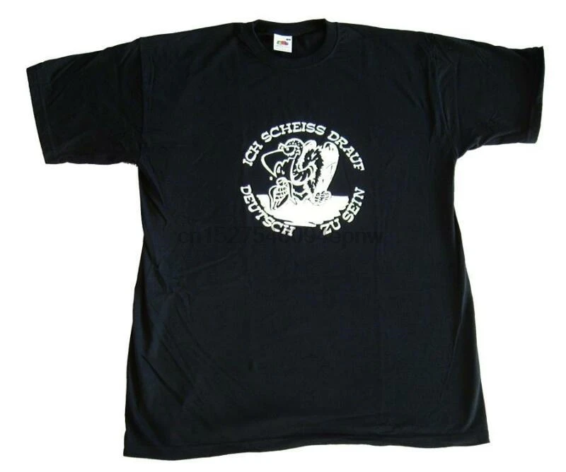 Ich scheiss drauf deutsch zu sein schwarz S-5XL Antifa Punk |