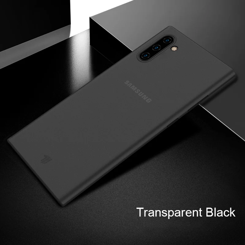 transparent black X-Level супер тонкий чехол s для samsung Galaxy Note 10+ Чехол Жесткий PP защитный чехол для Galaxy S10+ S10e прозрачный - Цвет: transparent black