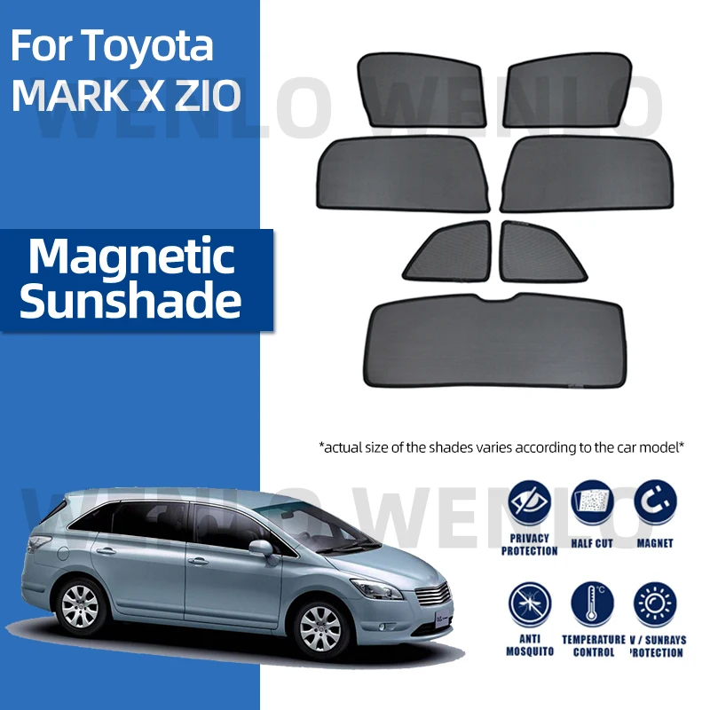 

For Toyota MARK X ZIO Windscreen Curtain Removable Sunshield Magnetic Mesh Baby Side Window Sun Protector Car Sunshade Shading