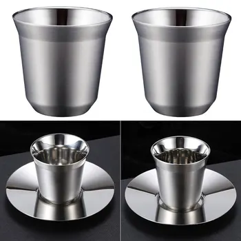 

Coffee Cup 51-100ML Insulated Cup Connected Powder Cup Coffee Capsule Cup Work Home 304 Double Layer Stainless Steel
