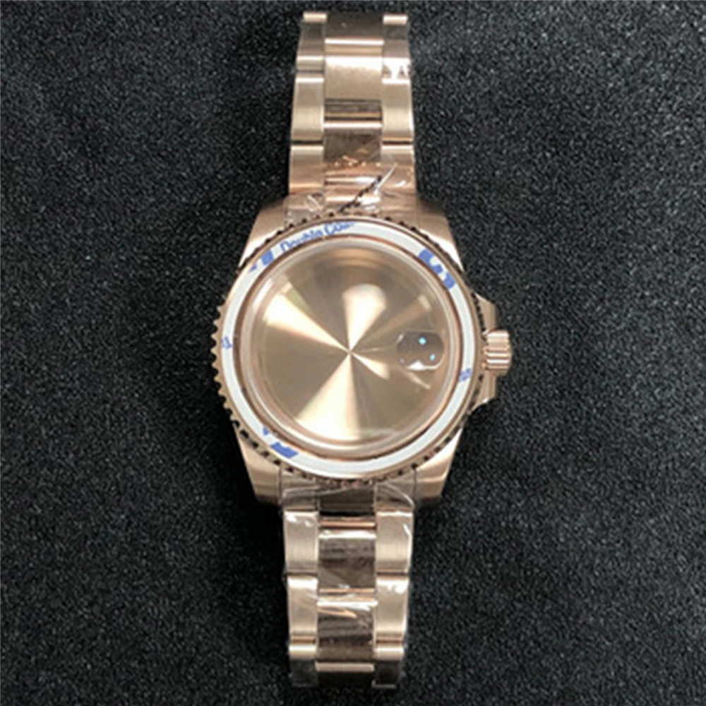 40mm Men Watch Case Steel Strap Anti Scraches Sapphire Glass With Magnifier For NH35/NH36 Movement Sub Shell Set | Электроника