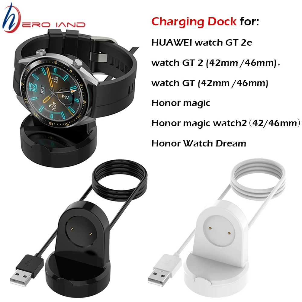

Зарядные устройства для Huawei Watch GT Смарт-часы GT2e GT2 42 мм 46 мм спортивные классические активные Honor Magic 1/2 USB кабель док-станция аксессуары