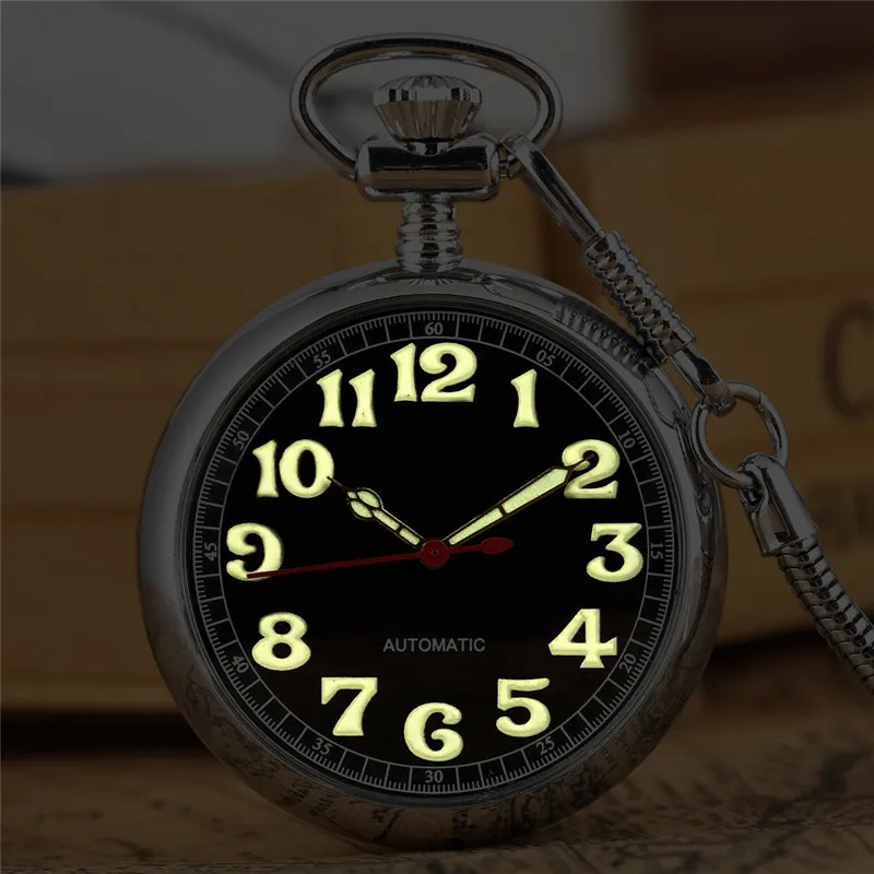 argento-oro-luminoso-arabo-numeri-romani-unisex-meccanico-carica-a-mano-orologio-da-tasca-orologio-pendente-con-catena-fob-da-30cm-regalo