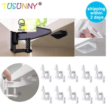 Tusunny fechadura de segurança, proteção para crianças, 10/20 unidades, gaveta para porta de bebê, proteção invisível para crianças, armário de segurança fechadura com fechadura