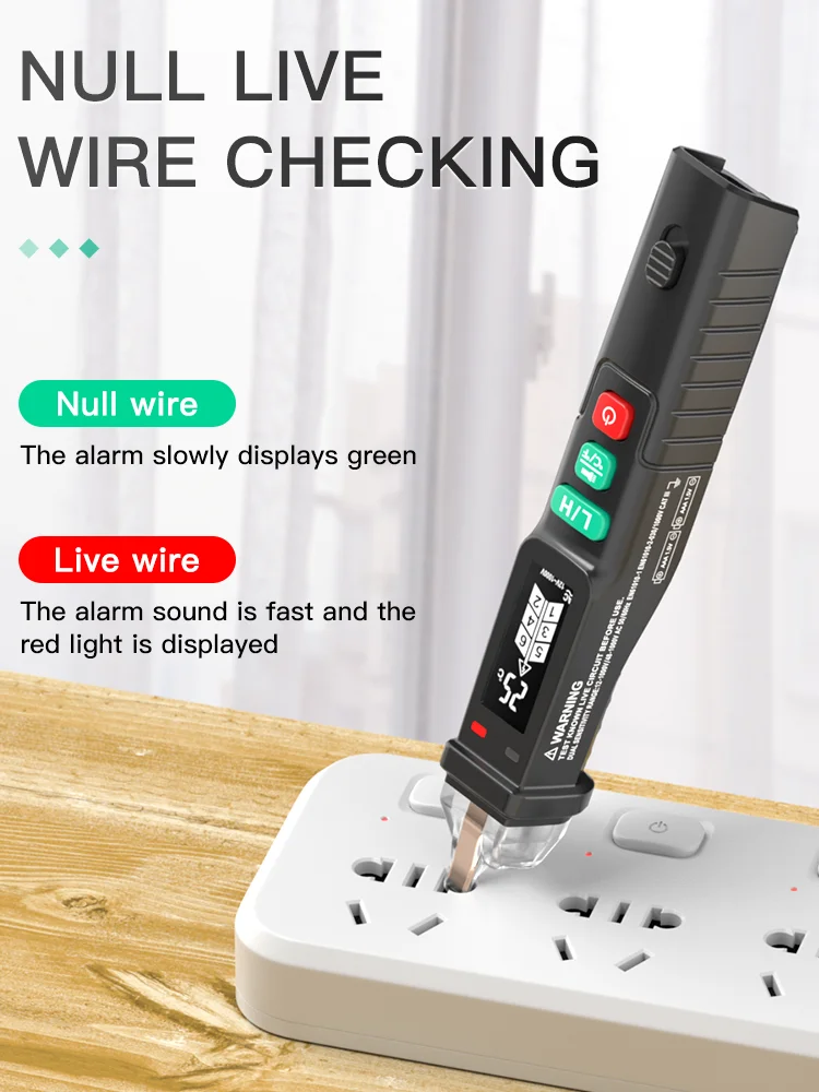LCD Visual Smart AC Non-Contact Contactless Voltage Detector Tester Pen Alarm Indicator Meter Electric 12-1000V | Инструменты