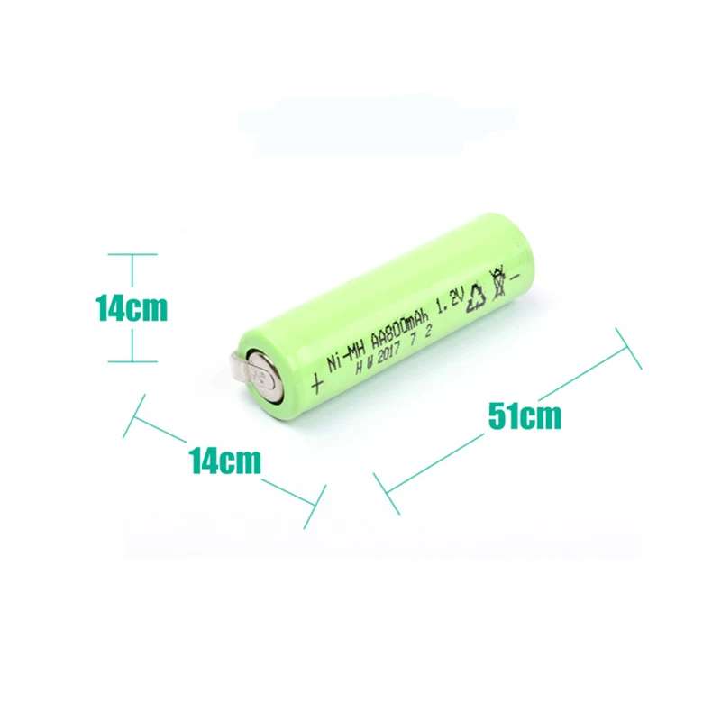 1,2 V 800mah Ni-MH AA батарея никель-кадмиевый аккумулятор Сварка никель-листовые батареи для RC игрушка бритва светодиодный свет
