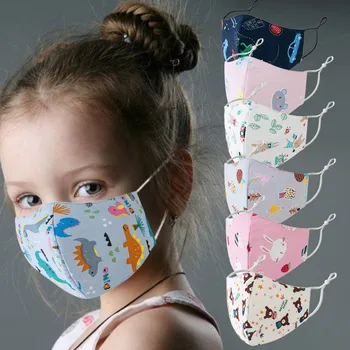 

Face Mask for Kids Cotton Face Mouth Mask Cartoon Adjustable Washable Safet Dustproof Haze Face Mask mondkapjes wasbaar#20