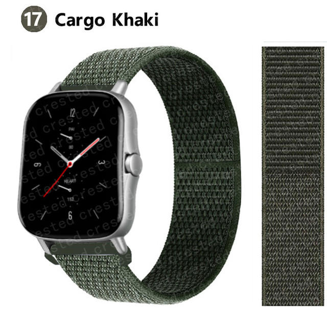 Nylon band For Amazfit GTS/2/2e/GTS2 Mini/GTR 3 Pro 42mm/47mm/GTR2/2e/stratos 2/3 Sport Loop Bracelet Amazfit bip strap