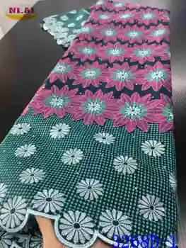 

NIAI African Dry Cotton Lace Fabric 2020 High Quality Lace Material Latest Swiss Voile Lace In Switzerland For Dress XY3268B-1