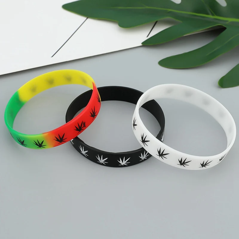 Силиконовые браслеты и браслеты черный белый цвет браслеты модные ювелирные изделия печать 1 шт браслет