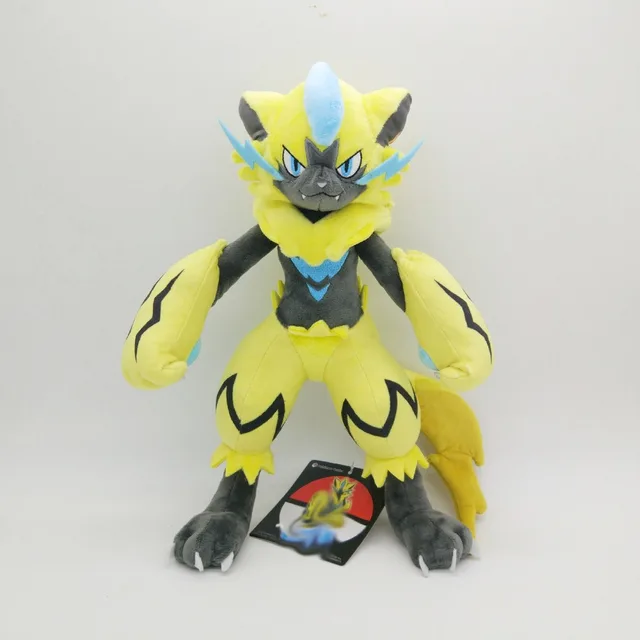 25cm novo pokemon zeraora gato elétrico de pelúcia besta sistema qualidade  balanço postura brinquedo bonito boneca