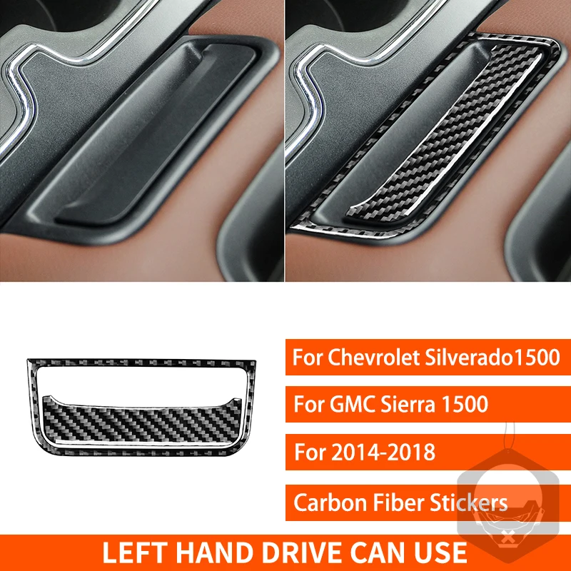 Armlehnen-Aufbewahrung verkleidung für Chevrolet Silverado GMC Sierra  2014-2017 weiche Kohle faser - AliExpress