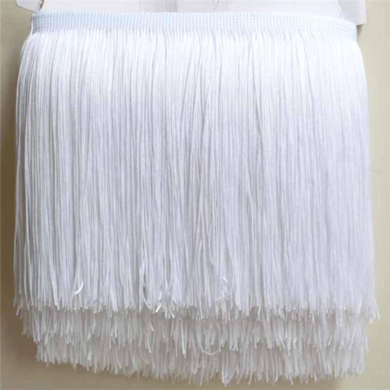 Polyester 15cm Width Tassel Fringe Trimming Lace Fabric Latin stage dance skirts garments DIY Accessories IH41