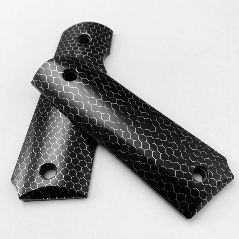 2 шт. 1911 ручки черные C Tek соты шаблон смолы патч пользовательские CNC ручки|Детали