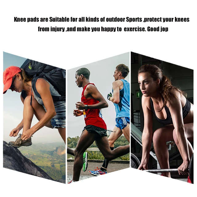 1 Piece Of Elastic Knee Pads,Basketball And Volleyball Knee Supports Elastic Nylon Compression Straps For Sports Running Cycling 5