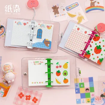 

Cartoon Loose-leaf Notebook Separated Pages Creative Mini 3-Hole Loose-Leaf Separated Pages PDA Compartmental Index PVC Loose-Le