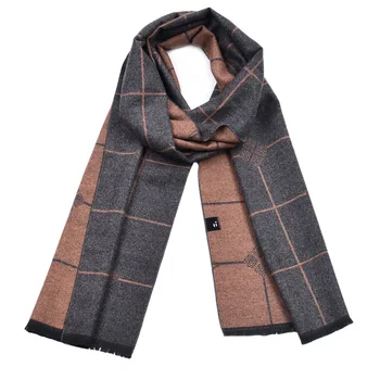

2019 Classic Autumn & Winter Warm Plaid Man Scarf Cashmere Wool Panama Soft Striped Long Scarf High Quality luxury scarf