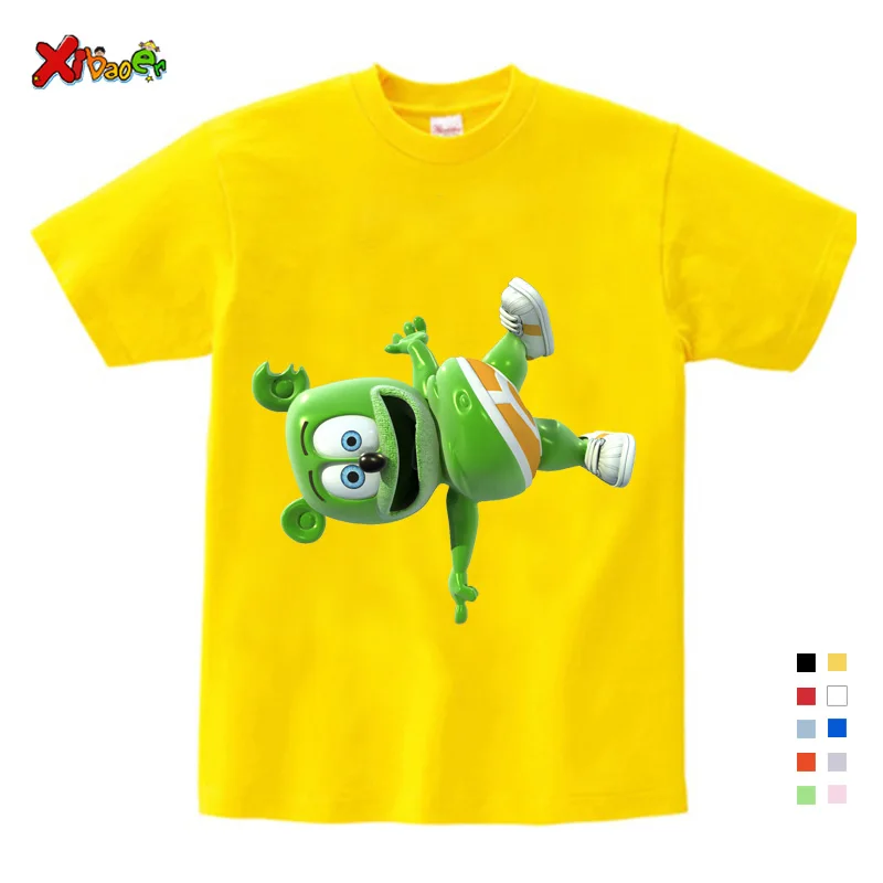 

boys Girls T-shirt Funny Kids Clothes Cartoon Casual T shirt Fashion Boys Summer Cartoon Print Girl Shirts boys t Shirt yellow