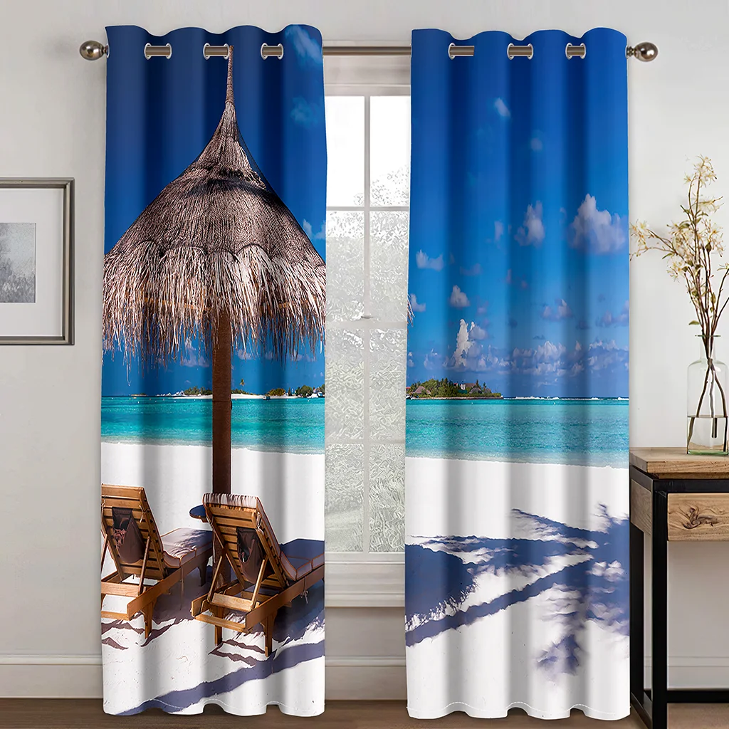 Modern Bali Printing Curtain Living Room Bedroom Curtain Home