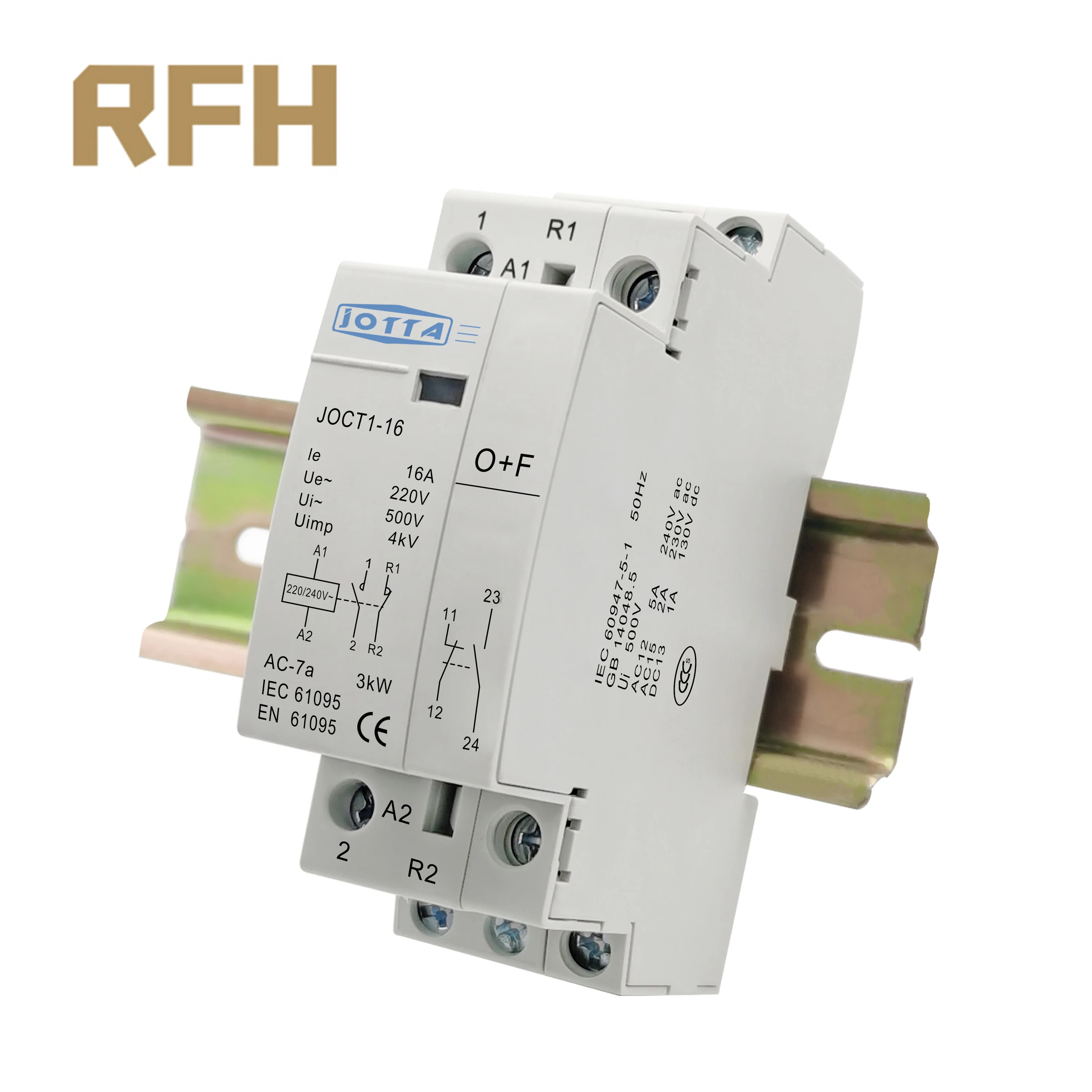 2P 16A/20A/25A  220V/230V 50/60Hz Din Rail Household AC Contactor 1NO 1NC/2NO/2NC For Smart Home