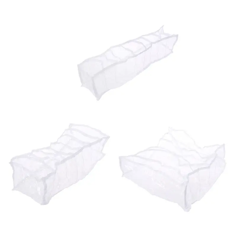 

6/8/9 Grid PVC Closet Organizer Storage Box Container For Underwear Bra Socks Ties Scarves Drawer Divider A69D