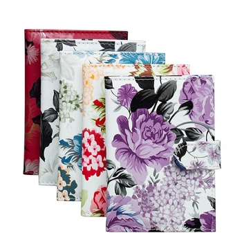 

Fashion Floral Women Passport Covers Holder PU Leather ID Bank Card Bag Men Travel Accessories Passports Business14.2*9.8cm