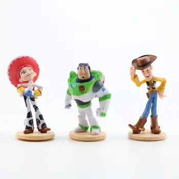 

Story 4 Buzz Lightyear Model Decor 15cm Jessie Sherif Woody PVC Figure Toy 3 Pcs/set