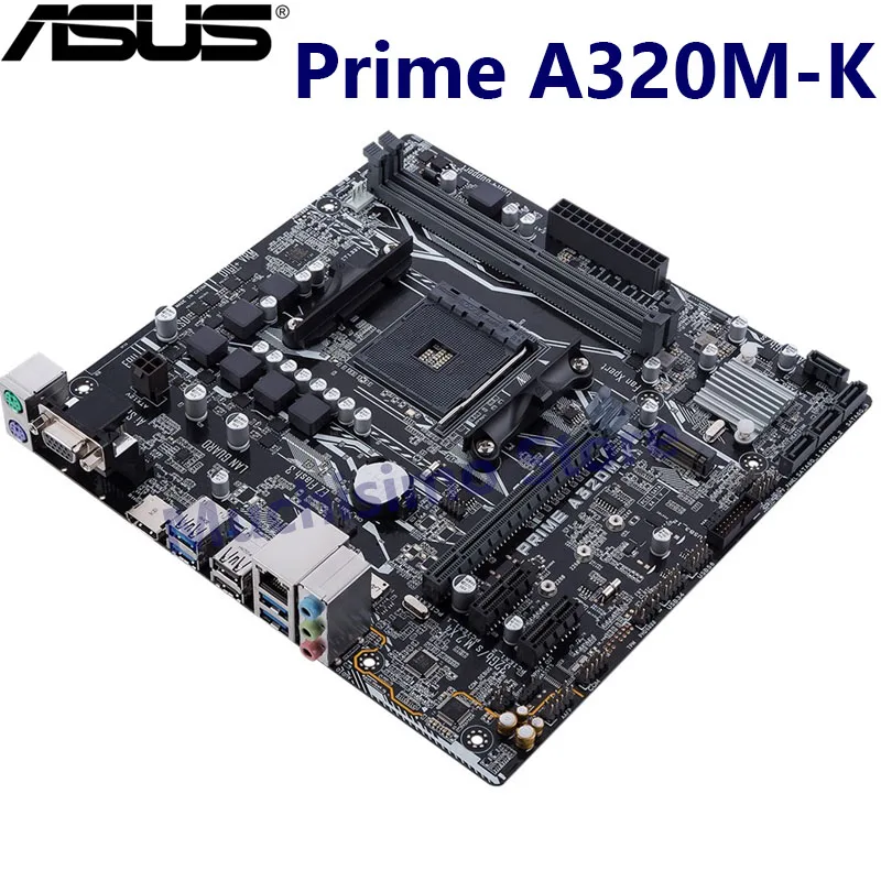 Motherboard ASUS PRIME A320M-K AMD Ryzen Socket AM4 DDR4 HDMI VGA M.2 PCI-E 3.0 USB 3.1 Micro-ATX For Gaming Computers New