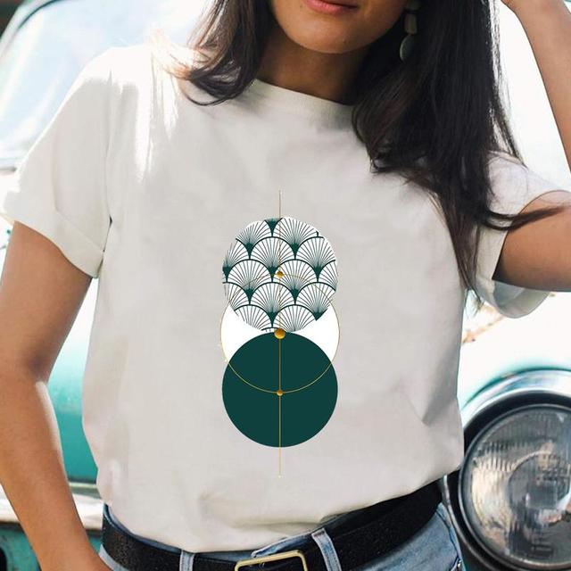 Cartoon Casual Printing T-shirts Regular Ladies T Top Shirt Print Female Graphic Fashion Tee O-neck Short Sleeve T-Shirt