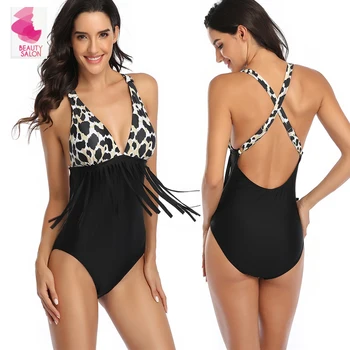 

One Piece Swimsuit Monokini 2020 High Waist Bathing Suit Tassel Beachwear Swim Suit Female Swimwear One Piece Women Swim Wear