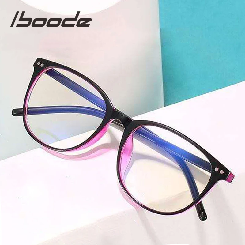 

iboode Anti Blue Light Computer Reading Glasses Men Women Reader Ultralight Presbyopic Eyeglasses Optical Diopters +1.0 1.5 4.0