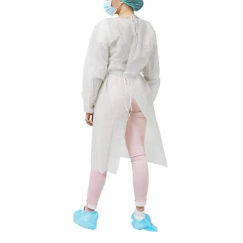 

10pcs/set Dust-proof Isolation Clothes Labour Suit Disposable Bandage Coveralls Gown Non-woven Security Protection Clothing