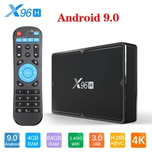 X96H Smart tv Box Android 9,0 4 Гб 64 Гб 32 Гб Allwinner H603 wifi BT 1080P 4K Google Play Netflix Youtube 2 ГБ 16 ГБ Android tv Box