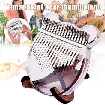 

17-Key Kalimba Thumb Piano Transparent Acrylic Kit Musical Instrument Set EIG88
