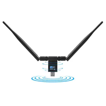 

Wireless WiFi Router Network 1200Mbps Card 3.0 USB Signal Receiver Adapter 2.4GHz/5GHz Dual-band PC Antenna For Home