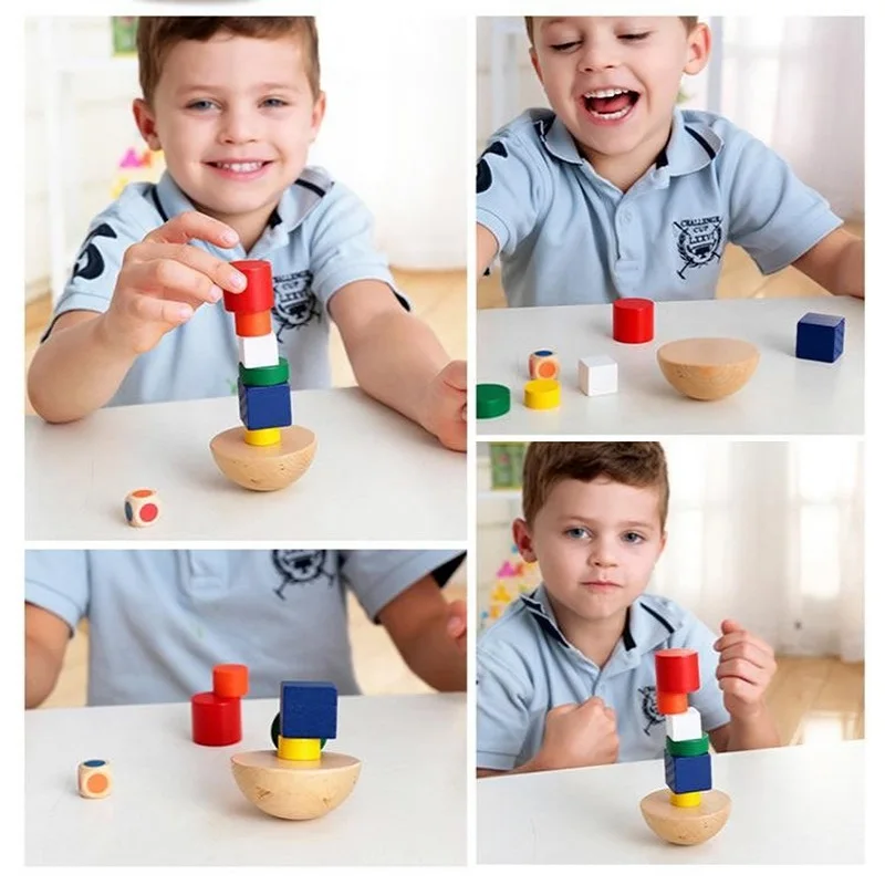 Montessori Color Shape Perceptivity Developing Educational Wooden Toys For Children Kids Birthday Gift Mictorio Infantil Chunks