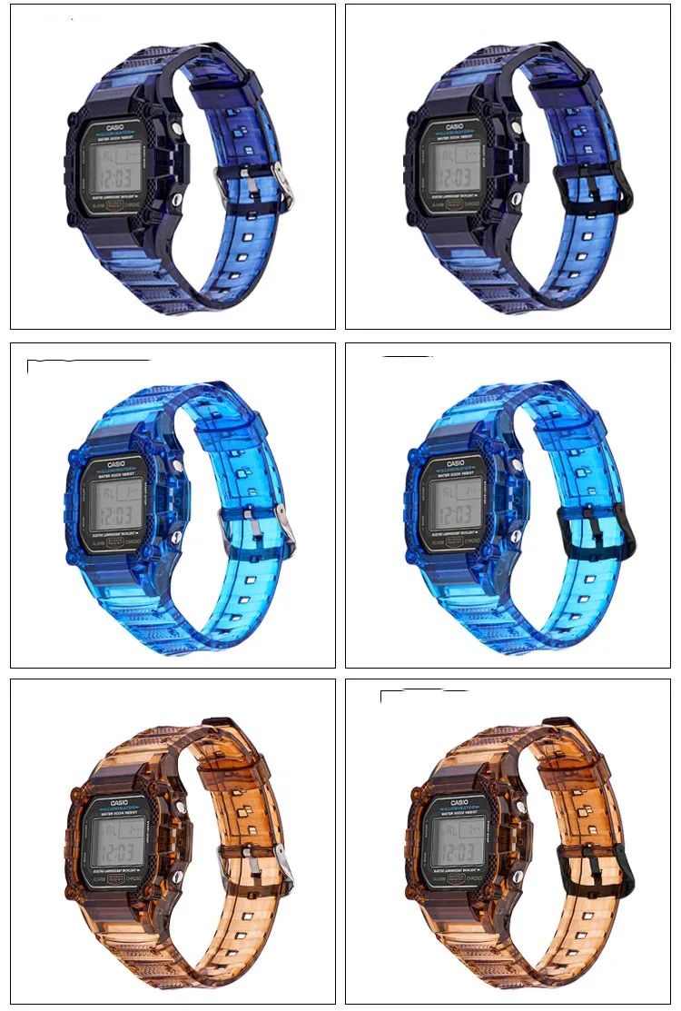 Watch Band Strap For Casio DW5600 GW-5610 Bracelet Watchband Cover Resin Wristband Screen Protectors Case for G-SHOCK Wrist band