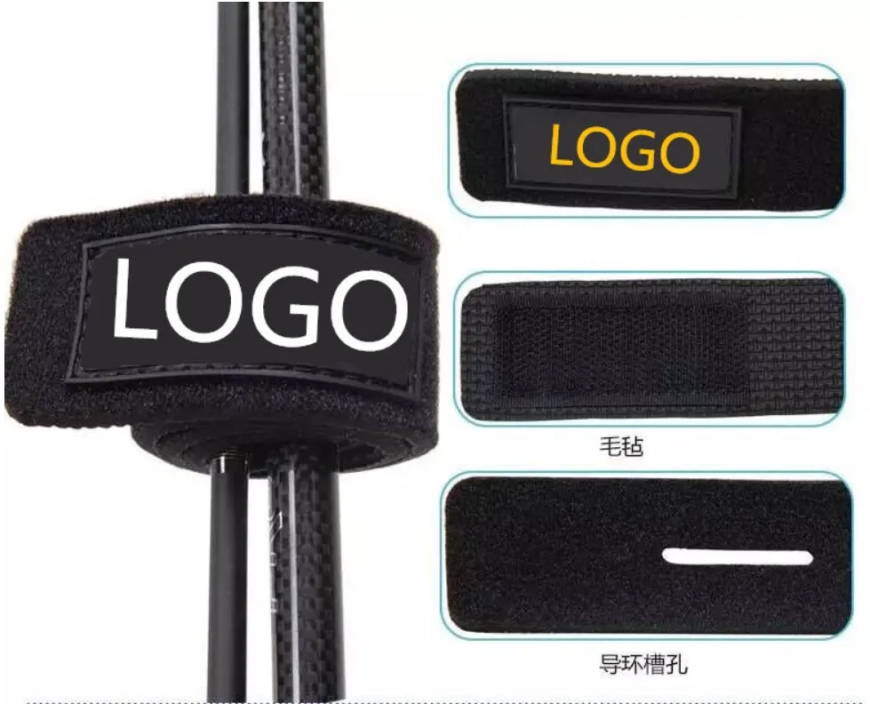 

Customizable Hot Selling Angling Velcro Fishing Rod Binding Band Hook & Loop Strap Can Be Printed Logo