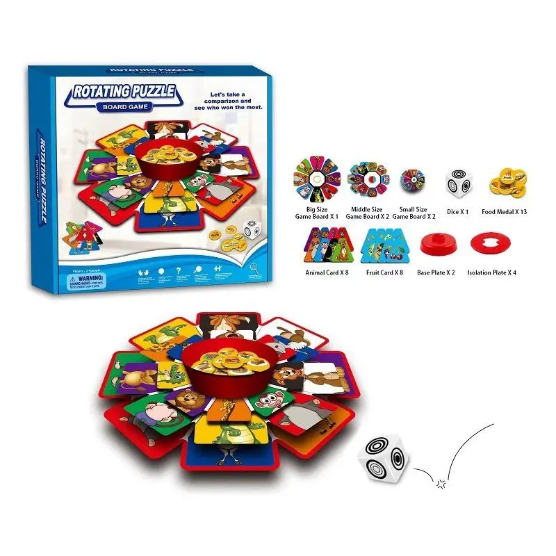  3D Rotating Puzzle toy music brain fighting parent-child interactive table games Children Education