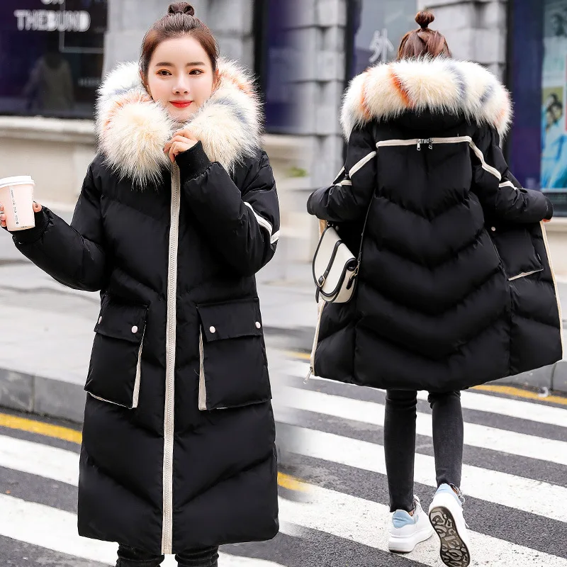 

Fashion Elegant Cotton-padded Clothes/Cotton Coat Hooded 2019 Winter New Style Warm Casual WOMEN'S Coat
