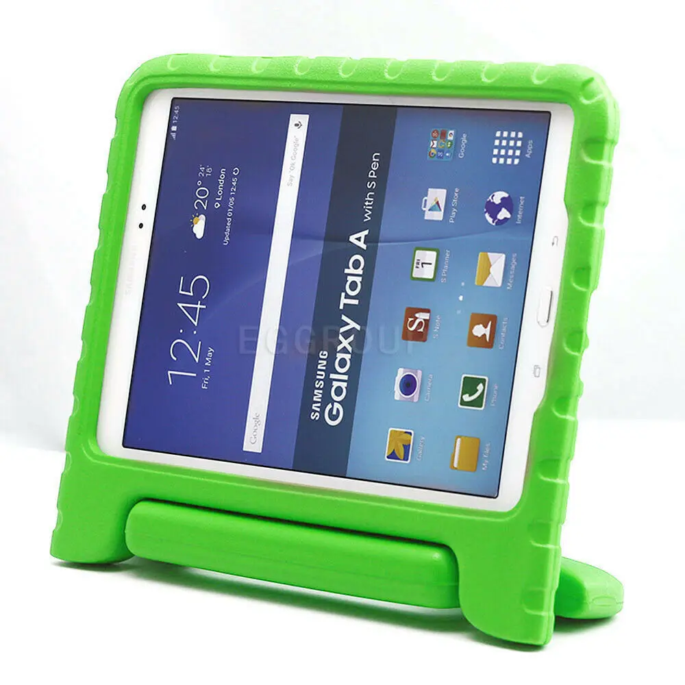 Green Детский безопасный противоударный EVA чехол для планшета для samsung Galaxy Tab A 8,0 SM-T350 T355 чехол EVA защитный чехол с держателем для рук - Цвет: Green