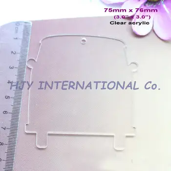 

(4pcs/lot) 76mm Clear Blank Acrylic Key Chains Bus Acrylic Keychains Car Ornaments 3"-AC1211