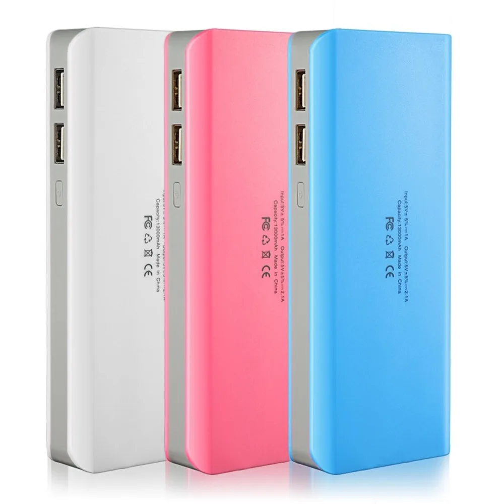 External Batteries Portable Mobile Phone Backup Bank with Two USB Interface Charger Portablefor 13000mah jump starters